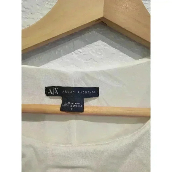 Armani EXCHANGE off white mini aline dress. SIZE 0 - Picture 2 of 4